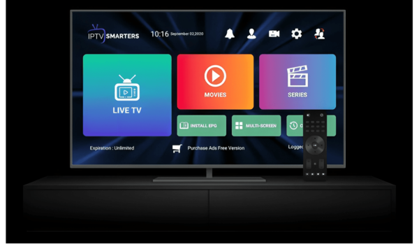 IPTV Smarters Pro dashboard